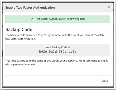 Select the Two Factor Auth Service